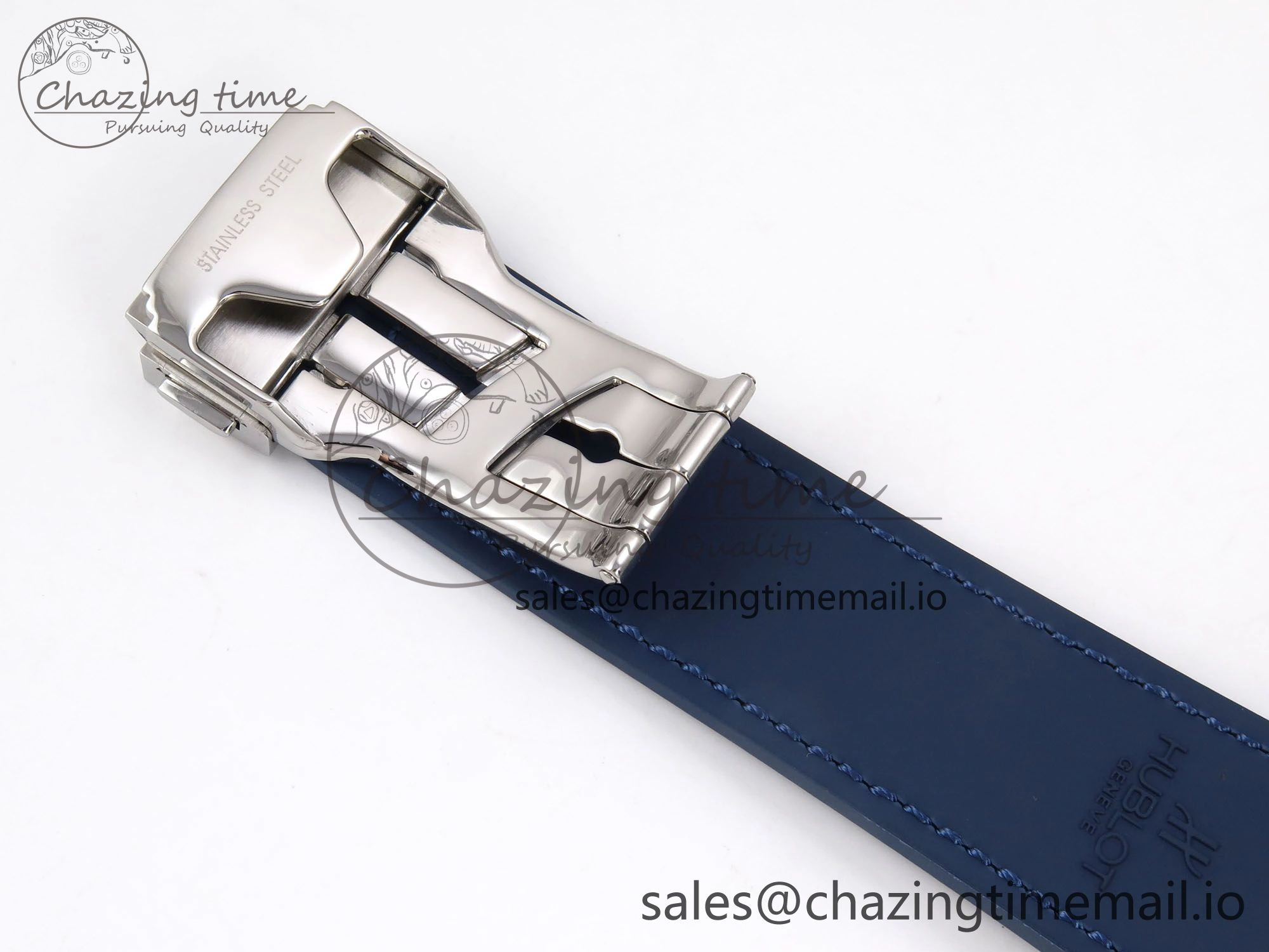 Casual Fusion 42mm SS JJF 1:1 Best Edition Blue Dial on Blue Gummy Leather Strap 6705