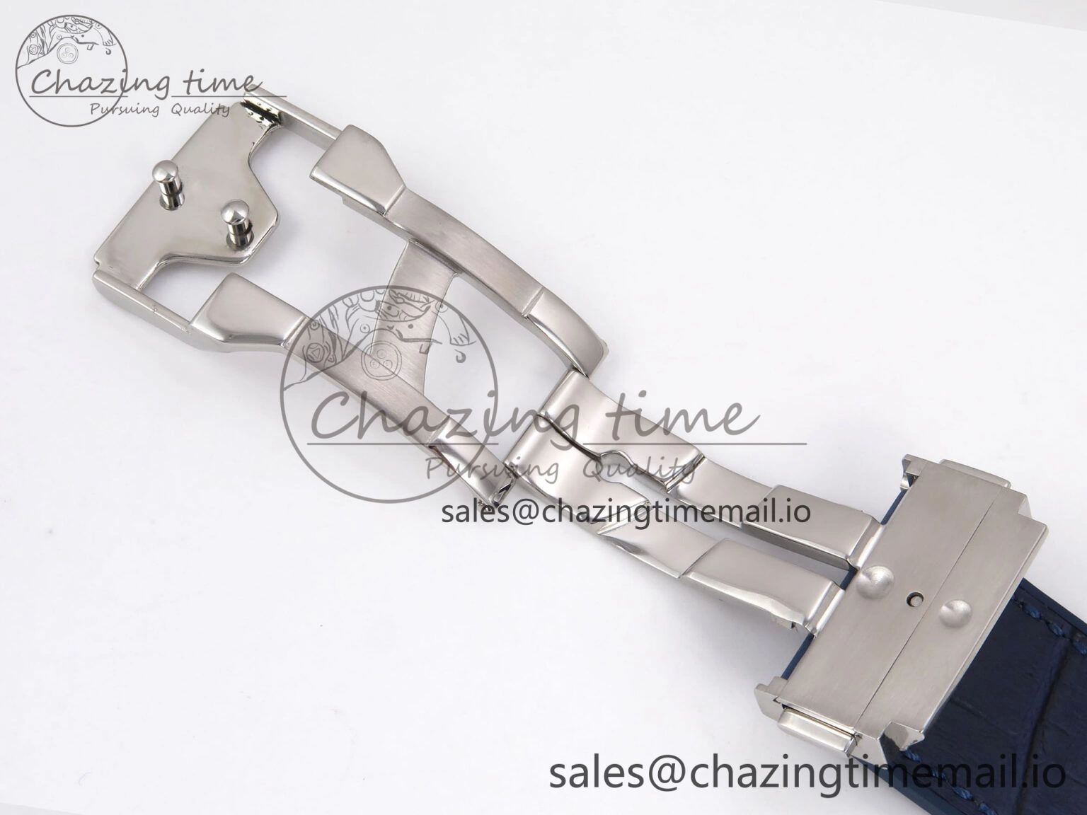 Casual Fusion 42mm SS JJF 1:1 Best Edition Blue Dial on Blue Gummy Leather Strap 6705