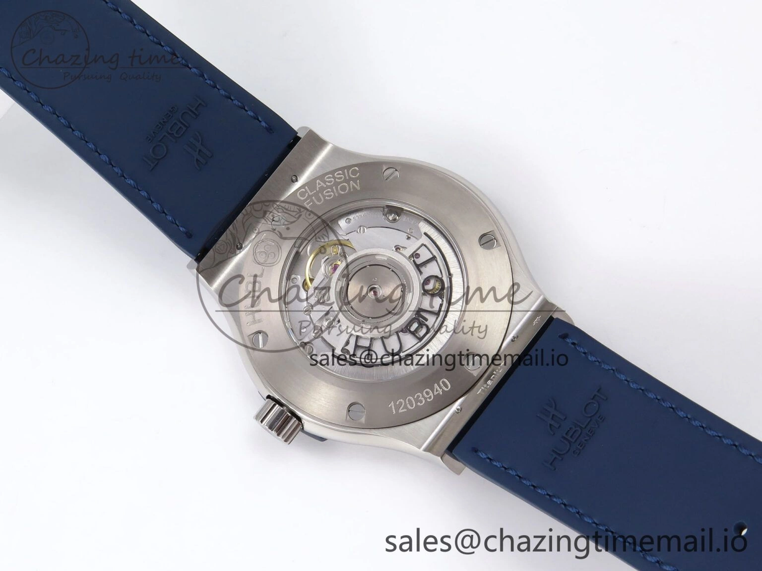 Casual Fusion 42mm SS JJF 1:1 Best Edition Blue Dial on Blue Gummy Leather Strap 6705