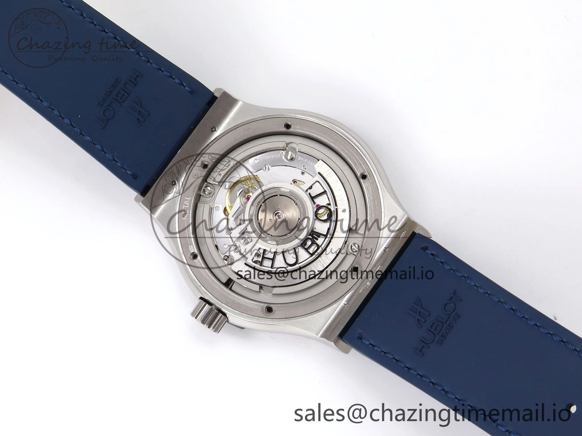 Casual Fusion 42mm SS JJF 1:1 Best Edition Blue Dial on Blue Gummy Leather Strap 6705
