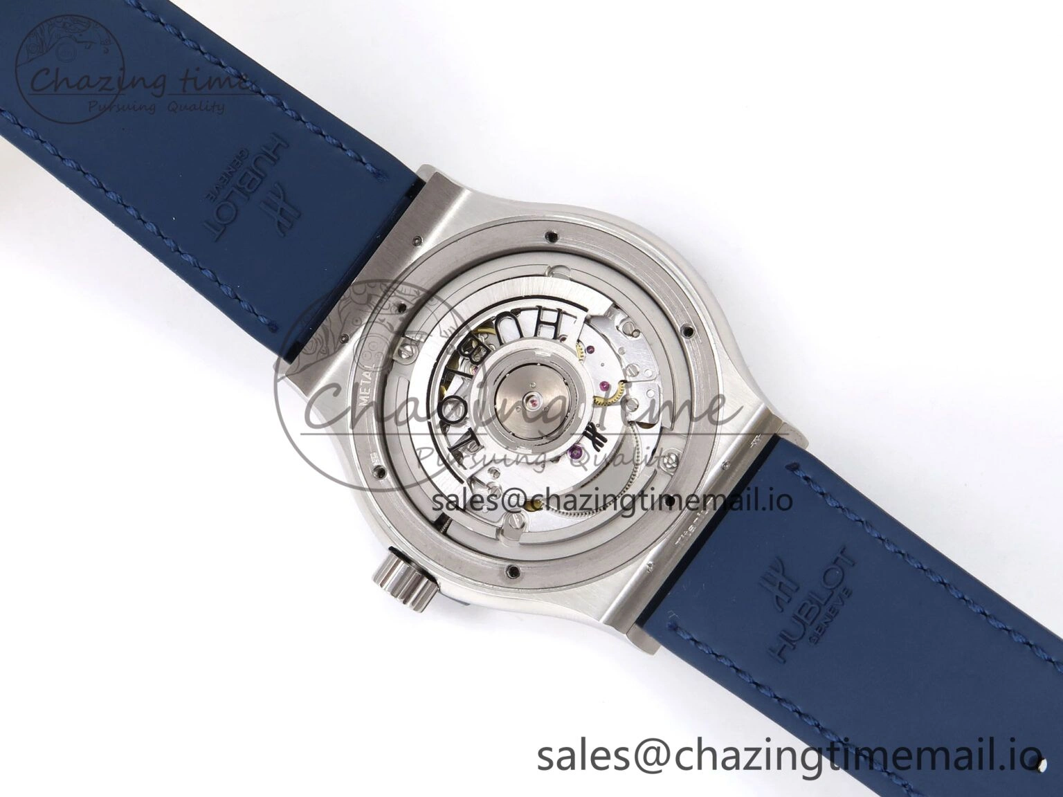 Casual Fusion 42mm SS JJF 1:1 Best Edition Blue Dial on Blue Gummy Leather Strap 6705