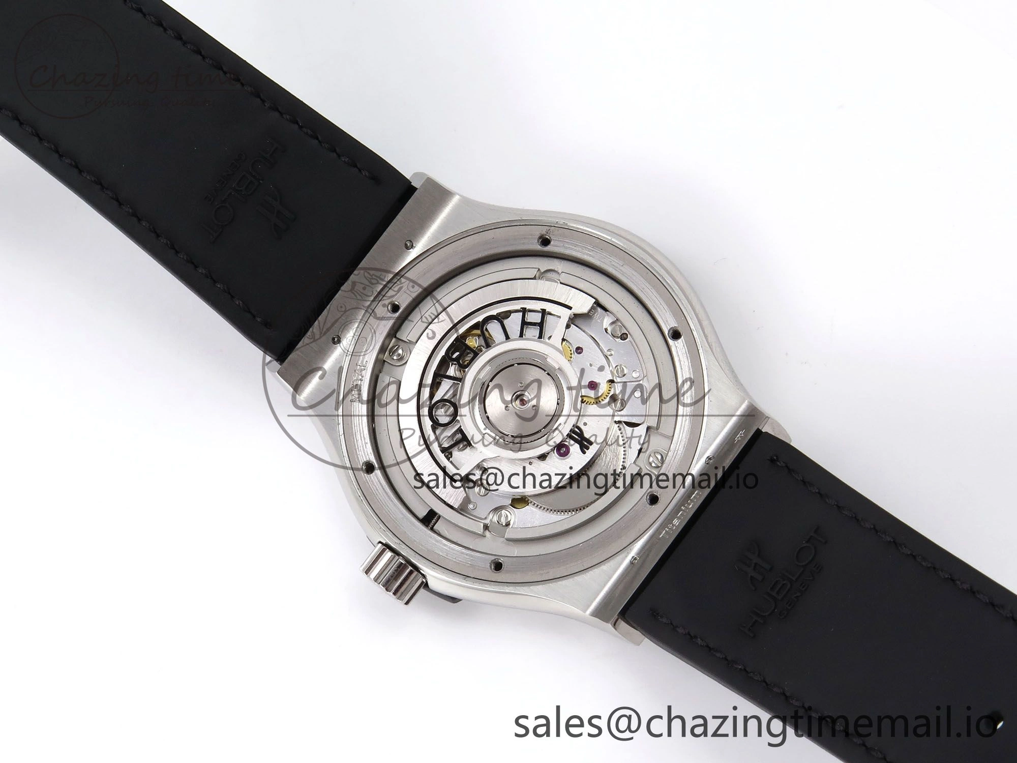 Fusion 42mm SS JJF 1:1 Best Edition Gray Dial on Black Gummy Leather Strap Timeless 6704