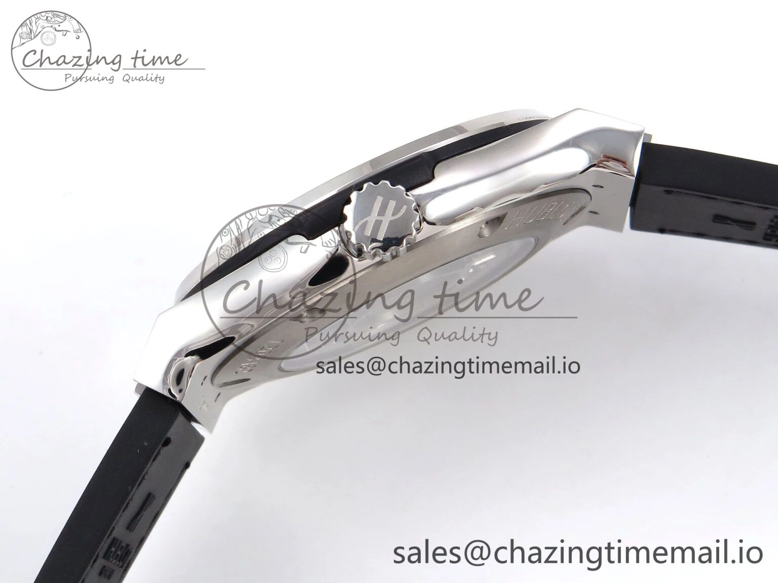 Fusion 42mm SS JJF 1:1 Best Edition Gray Dial on Black Gummy Leather Strap Timeless 6704