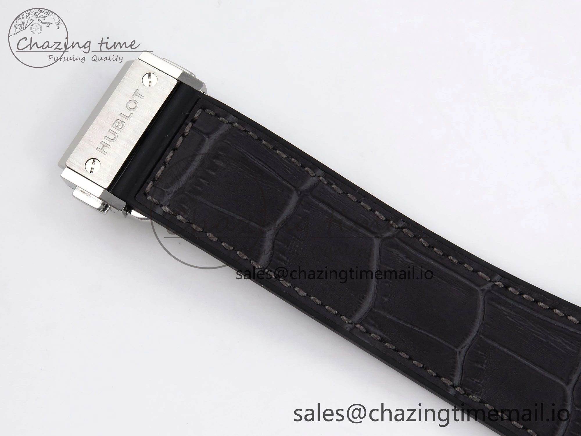 Fusion 42mm SS JJF 1:1 Best Edition Gray Dial on Black Gummy Leather Strap Timeless 6704