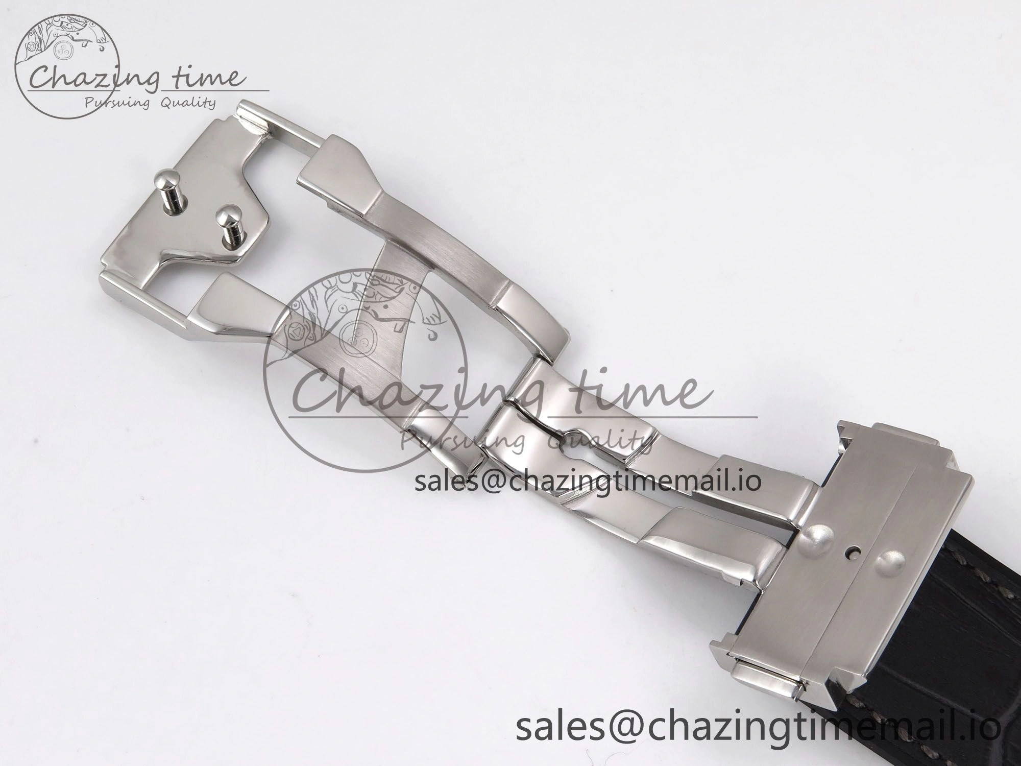 Fusion 42mm SS JJF 1:1 Best Edition Gray Dial on Black Gummy Leather Strap Timeless 6704