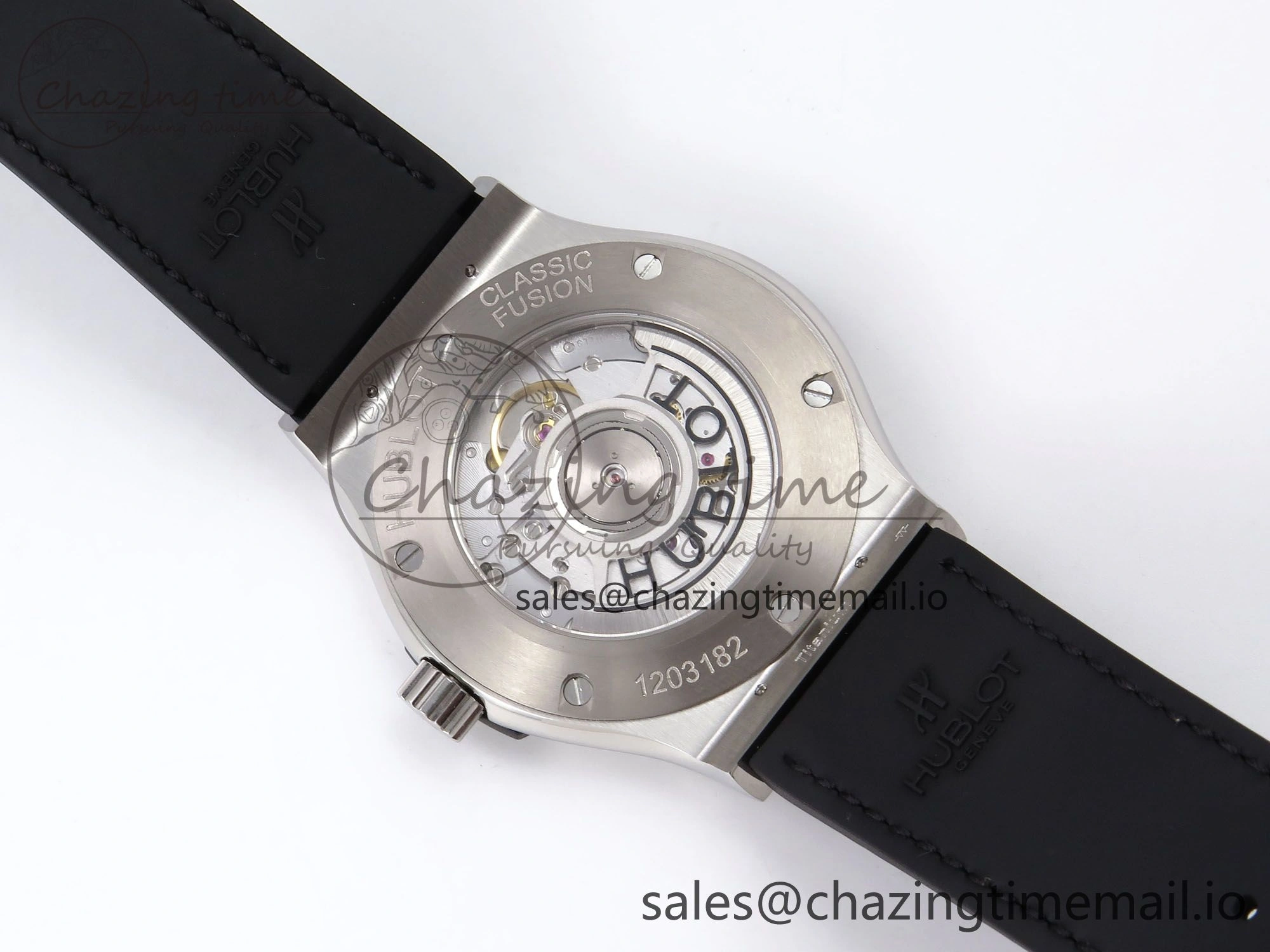 Fusion 42mm SS JJF 1:1 Best Edition Gray Dial on Black Gummy Leather Strap Timeless 6704