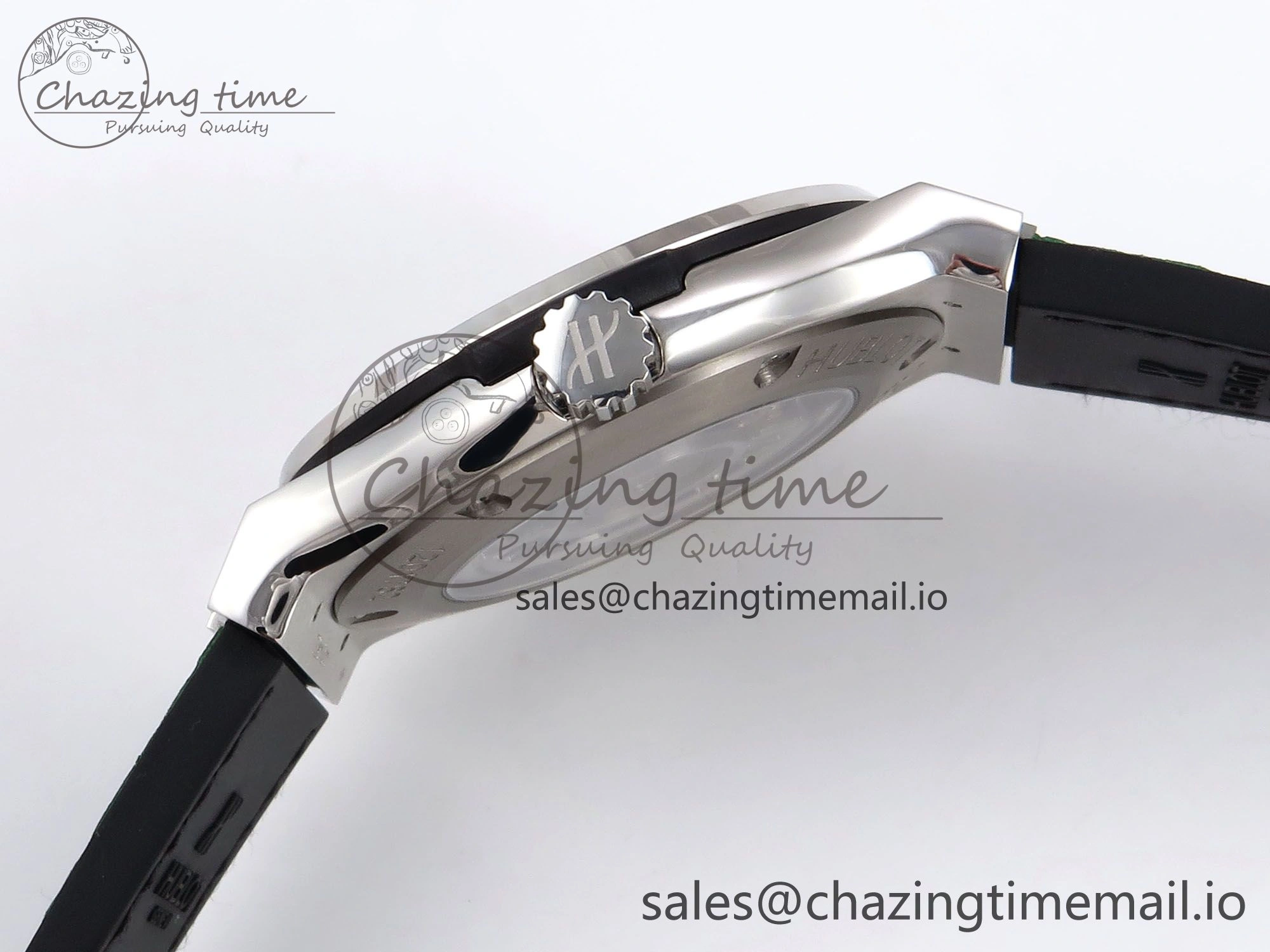 Fusion 42mm SS JJF 1:1 Best Edition Green Dial on Green Gummy Leather Strap FashionForward 6708