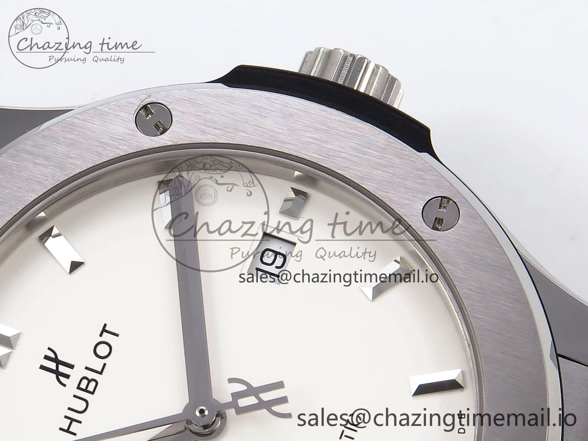 Fusion 42mm SS JJF 1:1 Best Edition White Dial on Black Gummy Leather Strap UrbanChic 6707