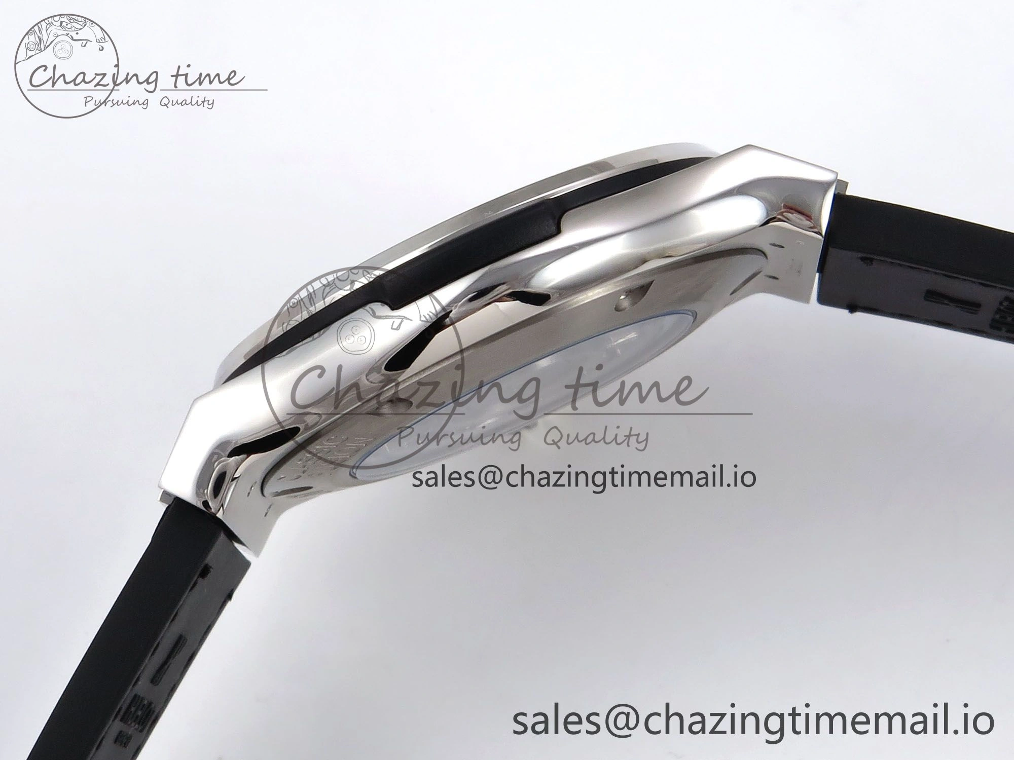 Fusion 42mm SS JJF 1:1 Best Edition White Dial on Black Gummy Leather Strap UrbanChic 6707