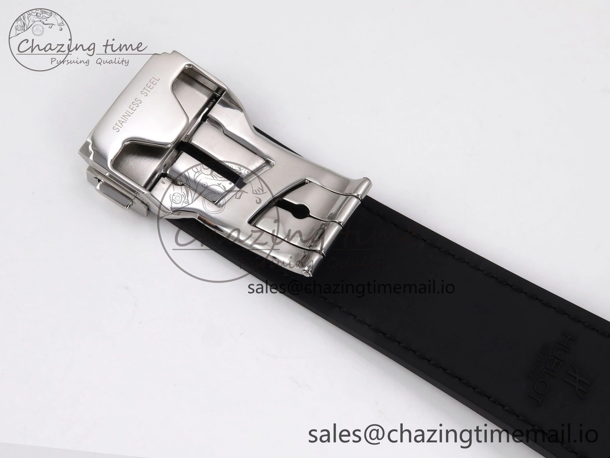 Fusion 42mm SS JJF 1:1 Best Edition White Dial on Black Gummy Leather Strap UrbanChic 6707