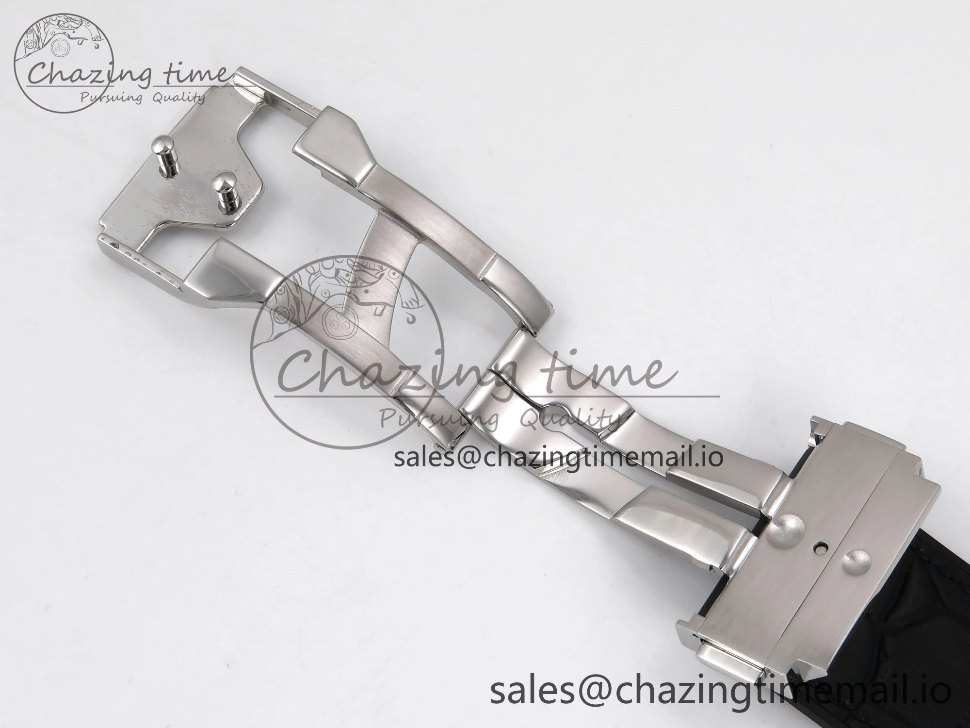 Fusion 42mm SS JJF 1:1 Best Edition White Dial on Black Gummy Leather Strap UrbanChic 6707