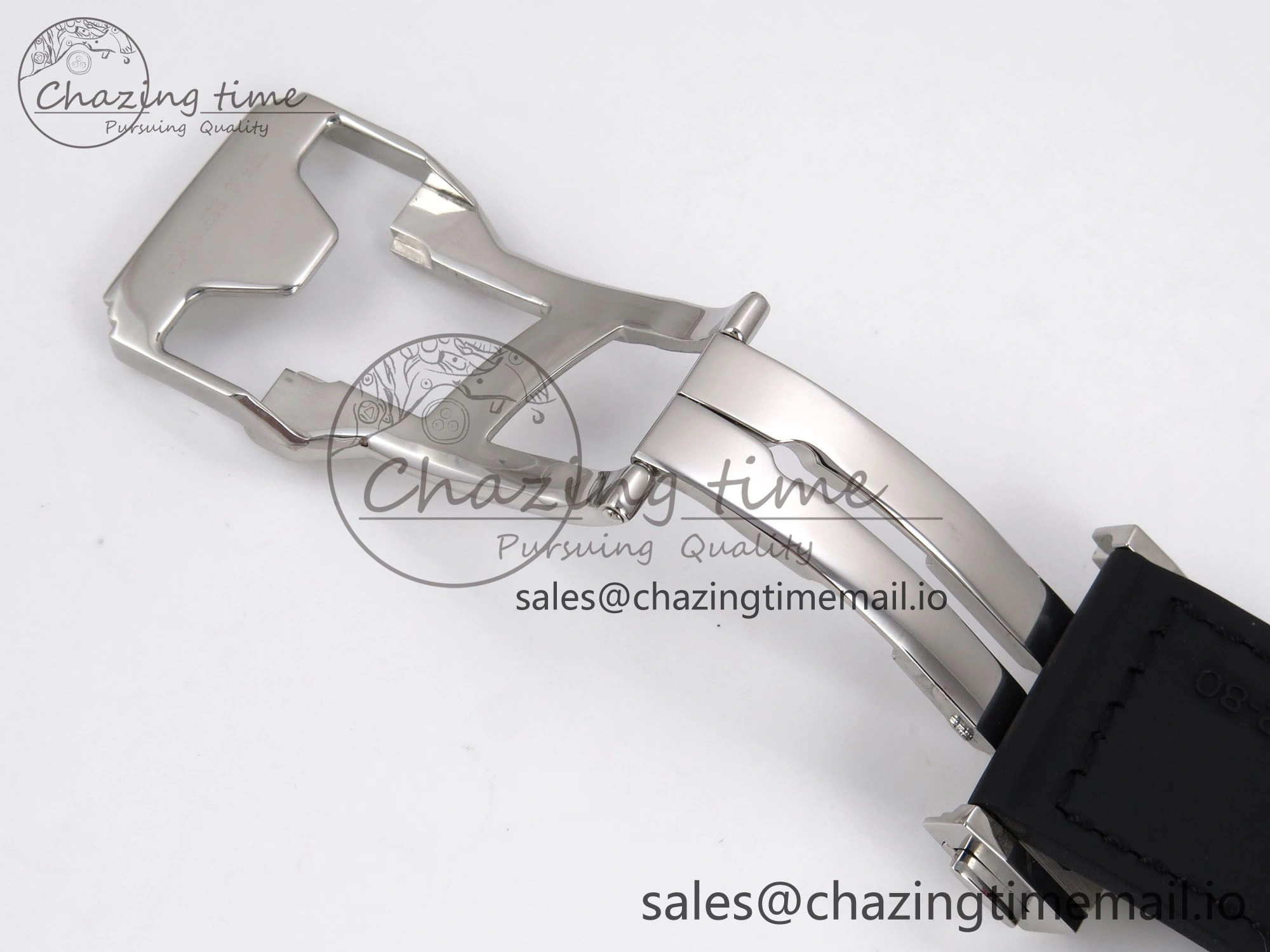 Fusion 42mm SS JJF 1:1 Best Edition White Dial on Black Gummy Leather Strap UrbanChic 6707