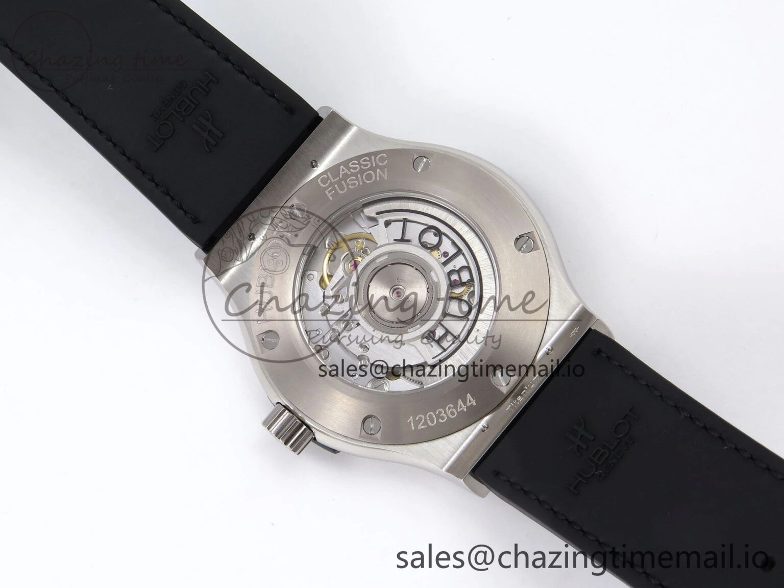 Fusion 42mm SS JJF 1:1 Best Edition White Dial on Black Gummy Leather Strap UrbanChic 6707