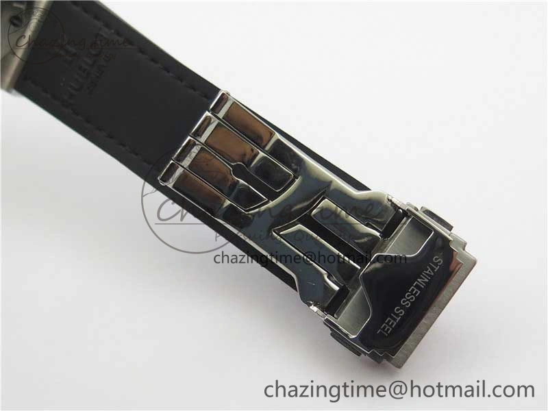 Fusion 42mm SS Paved Diamonds Bezel B50F Blue Dial On Gummy Strap A Durable 6787