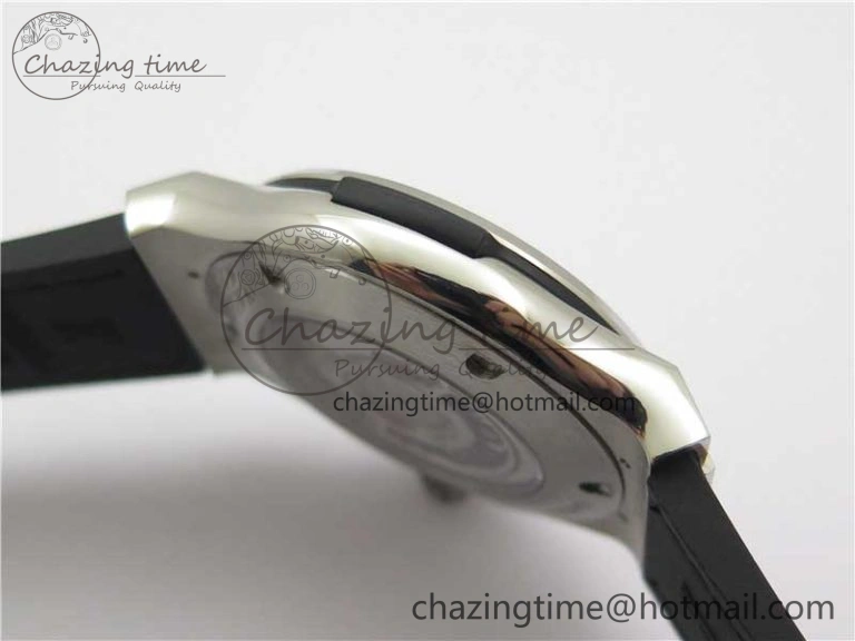 Fusion 42mm SS Paved Diamonds Case Bezel B50F Gray Dial On Gummy Strap A Stylish 6786