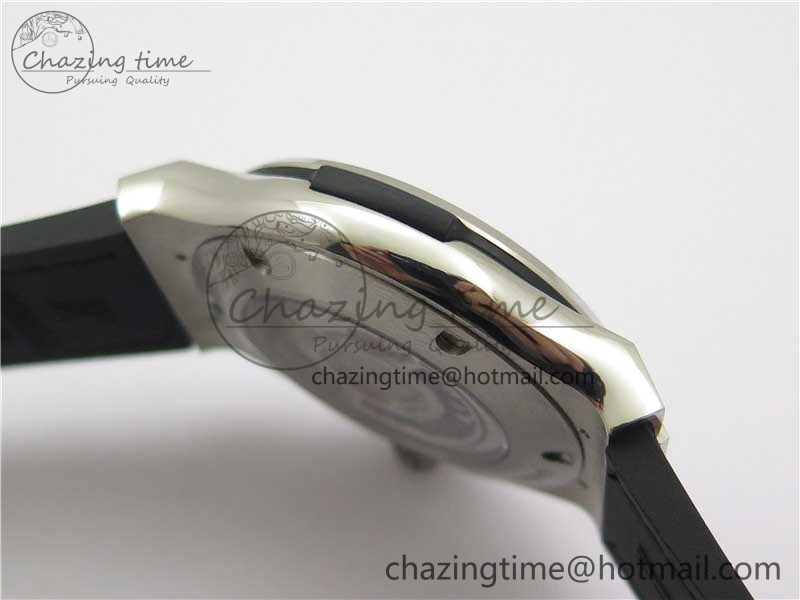 Fusion 42mm SS Paved Diamonds Case Bezel B50F Gray Dial On Gummy Strap A Stylish 6786