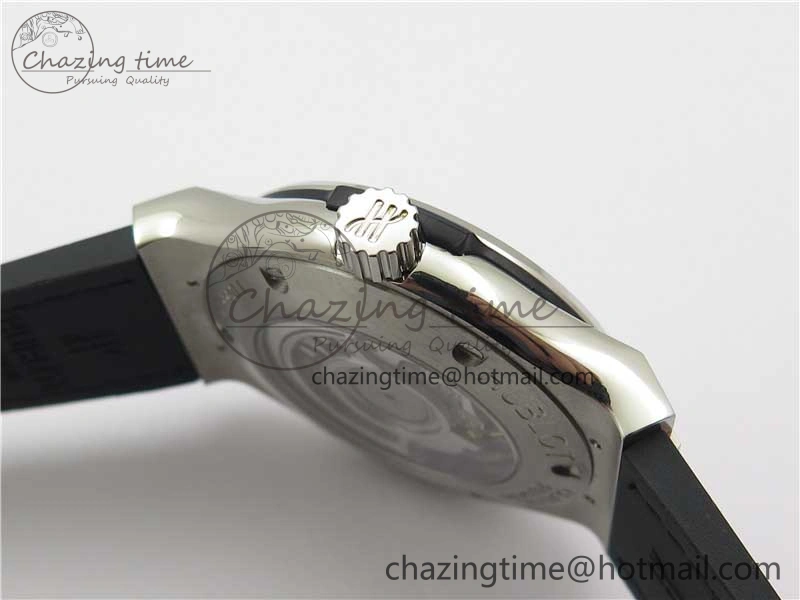 Fusion 42mm SS Paved Diamonds Case Bezel B50F Gray Dial On Gummy Strap A Stylish 6786