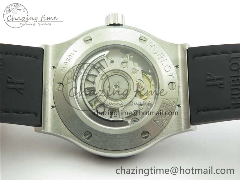 Fusion 42mm SS Paved Diamonds Case Bezel B50F Gray Dial On Gummy Strap A Stylish 6786