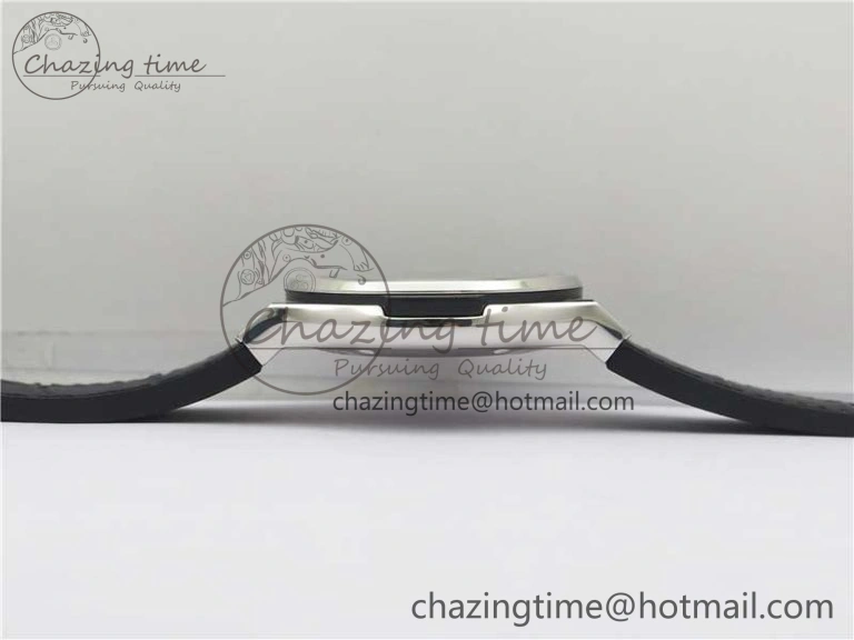 Fusion 42mm SS WWF 1:1 Best Edition Black Dial On Gummy Strap Asian HB TechFriendly 6792