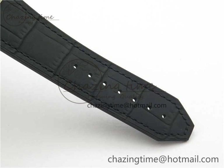 Fusion 42mm SS WWF 1:1 Best Edition Black Dial On Gummy Strap Asian HB TechFriendly 6792