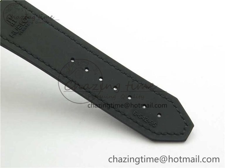 Fusion 42mm SS WWF 1:1 Best Edition Black Dial On Gummy Strap Asian HB TechFriendly 6792