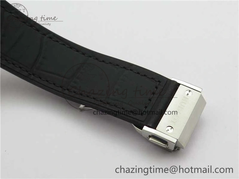 Fusion 42mm SS WWF 1:1 Best Edition Black Dial On Gummy Strap Asian HB TechFriendly 6792