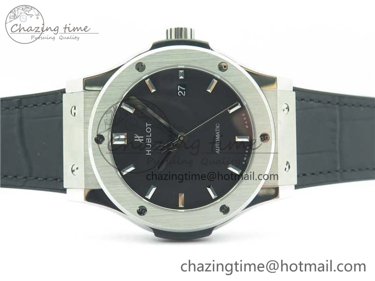 Fusion 42mm SS WWF 1:1 Best Edition Black Dial On Gummy Strap Asian HB TechFriendly 6792