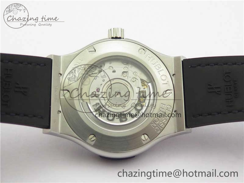 Popular Fusion 42mm SS WWF 1:1 Best Edition Blue Dial On Gummy Strap Asian HB 6790
