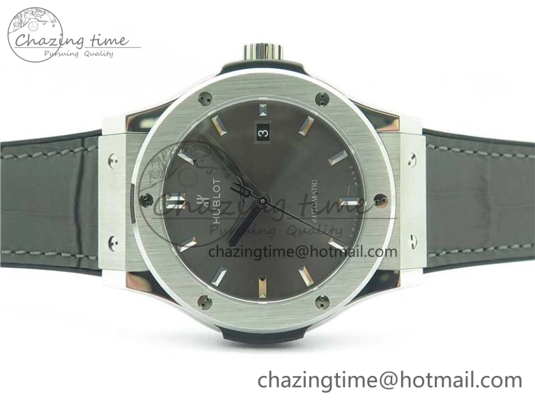 Fusion 42mm SS WWF 1:1 Best Edition Gray Dial On Gummy Strap Asian HB Practical 6791