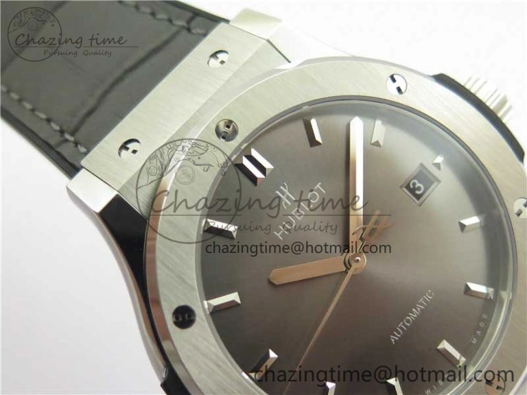 Fusion 42mm SS WWF 1:1 Best Edition Gray Dial On Gummy Strap Asian HB Practical 6791
