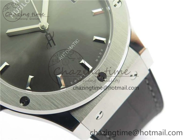 Fusion 42mm SS WWF 1:1 Best Edition Gray Dial On Gummy Strap Asian HB Practical 6791