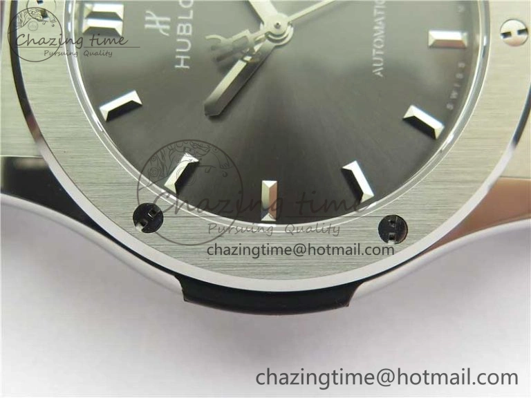 Fusion 42mm SS WWF 1:1 Best Edition Gray Dial On Gummy Strap Asian HB Practical 6791