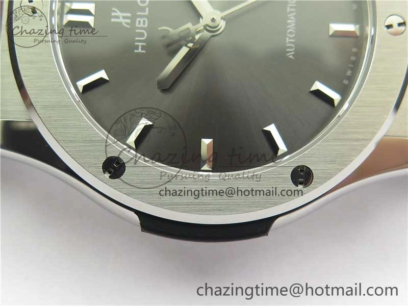 Fusion 42mm SS WWF 1:1 Best Edition Gray Dial On Gummy Strap Asian HB Practical 6791