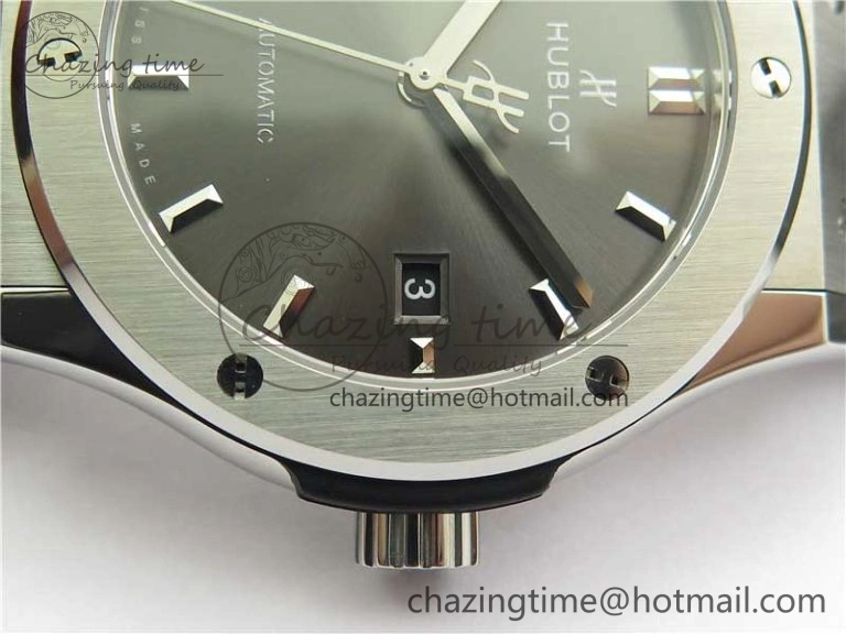 Fusion 42mm SS WWF 1:1 Best Edition Gray Dial On Gummy Strap Asian HB Practical 6791