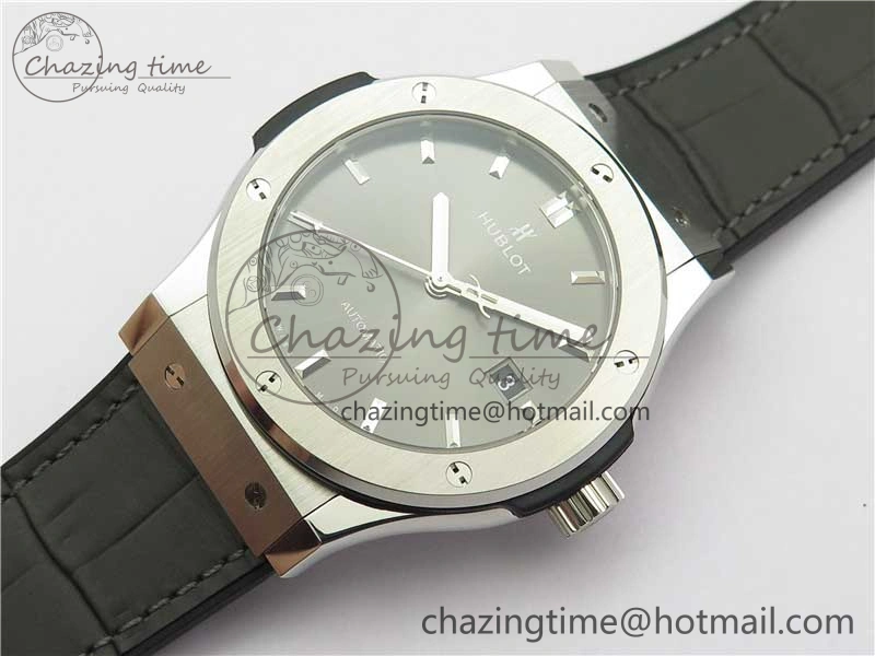 Fusion 42mm SS WWF 1:1 Best Edition Gray Dial On Gummy Strap Asian HB Practical 6791