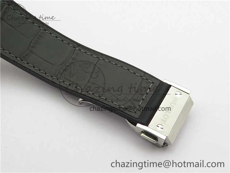 Fusion 42mm SS WWF 1:1 Best Edition Gray Dial On Gummy Strap Asian HB Practical 6791