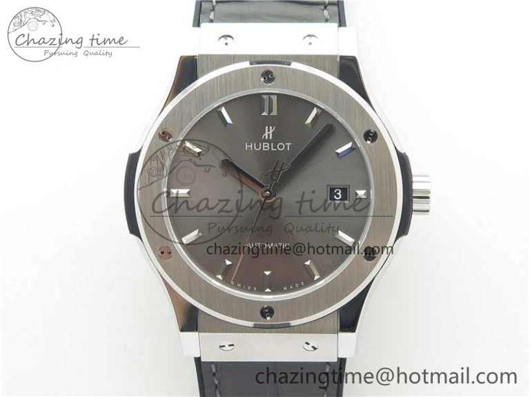 Fusion 42mm SS WWF 1:1 Best Edition Gray Dial On Gummy Strap Asian HB Practical 6791