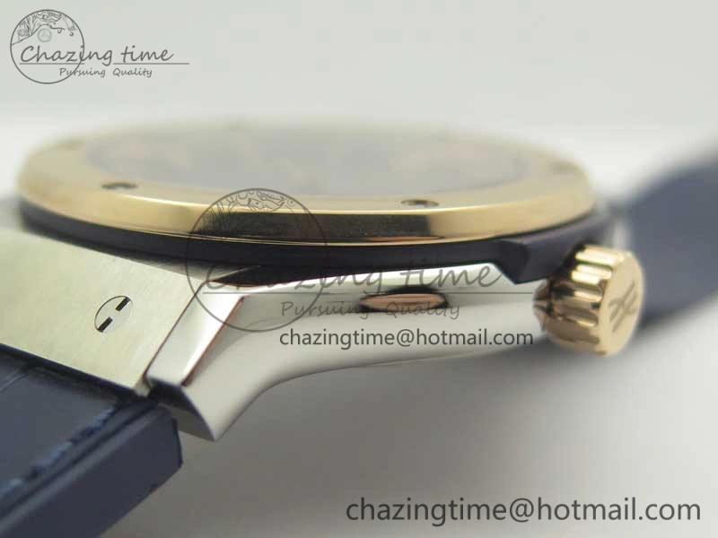 Fusion 42mm Ti RG F16 Factory 1:1 Best Edition Blue Dial On Gummy Strap A ModernLook 6866