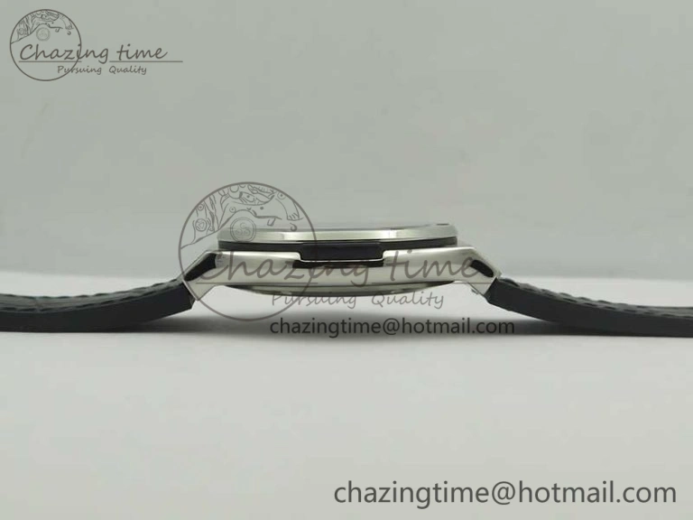 Fusion 42mm Titanium F16 Factory 1:1 Best Edition Black Dial On Gummy Strap A GoAnywhere 6879