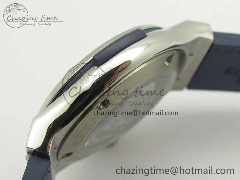 TravelReady Fusion 42mm Titanium F16 Factory 1:1 Best Edition Blue Dial On Gummy Strap A 6871