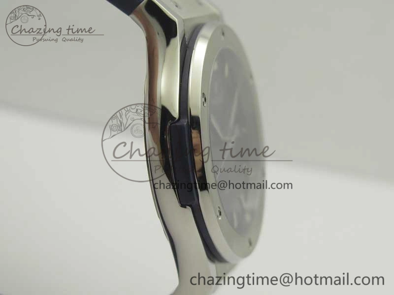 TravelReady Fusion 42mm Titanium F16 Factory 1:1 Best Edition Blue Dial On Gummy Strap A 6871