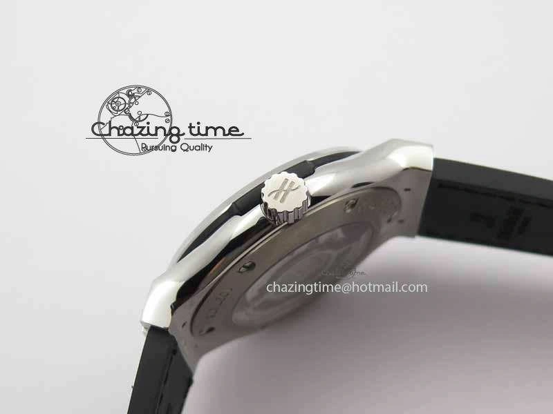 WrinkleFree Fusion 42mm Titanium JJF 1:1 Best Edition Black Dial On Gummy Strap A2892 V 6955
