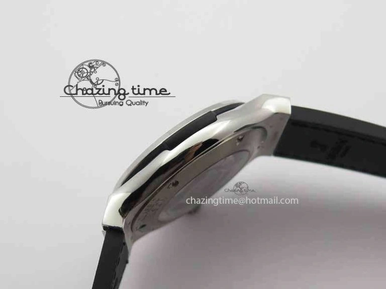 WrinkleFree Fusion 42mm Titanium JJF 1:1 Best Edition Black Dial On Gummy Strap A2892 V 6955
