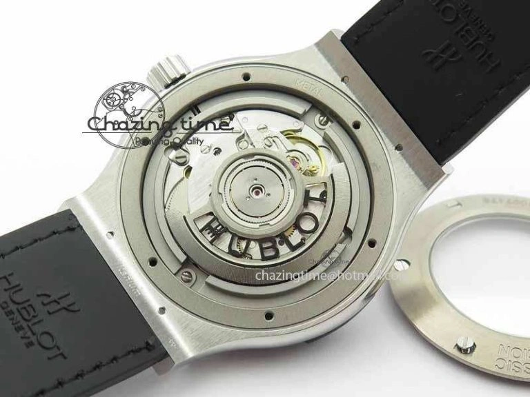 WrinkleFree Fusion 42mm Titanium JJF 1:1 Best Edition Black Dial On Gummy Strap A2892 V 6955