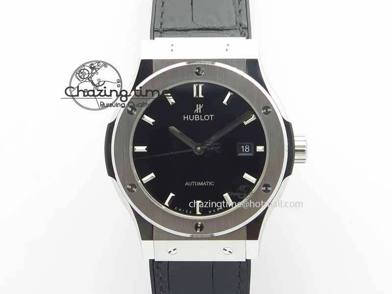 WrinkleFree Fusion 42mm Titanium JJF 1:1 Best Edition Black Dial On Gummy Strap A2892 V 6955