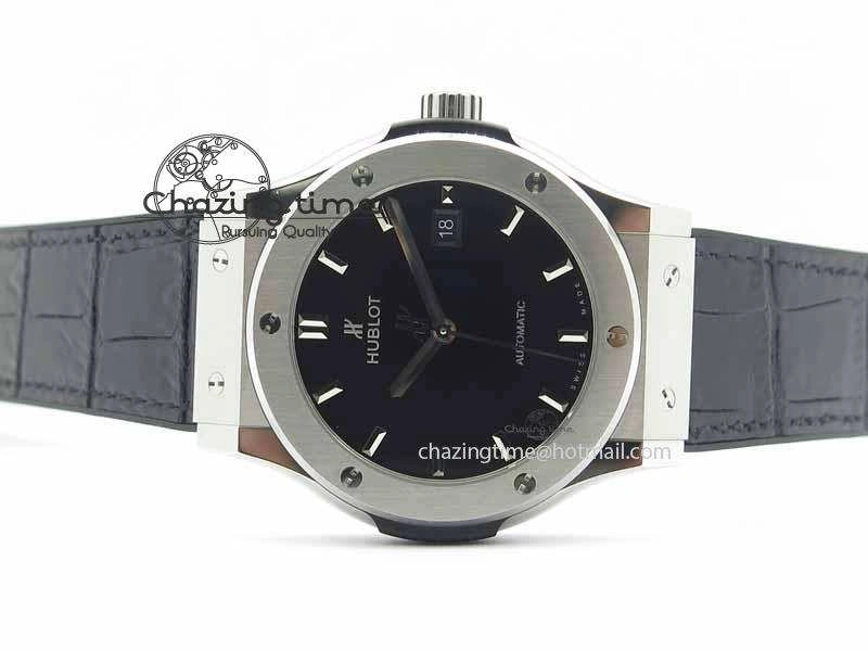 WrinkleFree Fusion 42mm Titanium JJF 1:1 Best Edition Black Dial On Gummy Strap A2892 V 6955