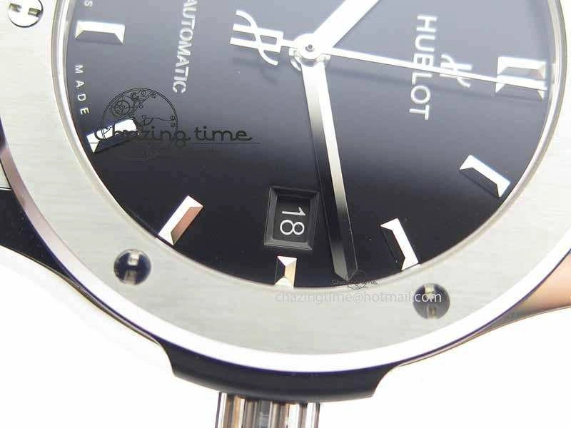 WrinkleFree Fusion 42mm Titanium JJF 1:1 Best Edition Black Dial On Gummy Strap A2892 V 6955