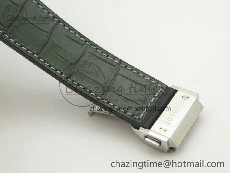 Fusion 42mm Titanium JJF 1:1 Best Edition Green Dial On Gummy Strap A2892 V BestValue 6905