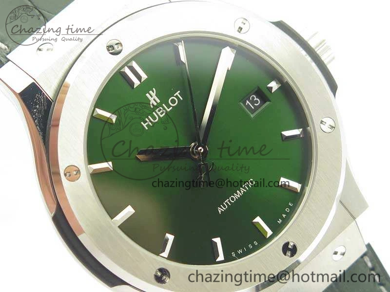 Fusion 42mm Titanium JJF 1:1 Best Edition Green Dial On Gummy Strap A2892 V BestValue 6905