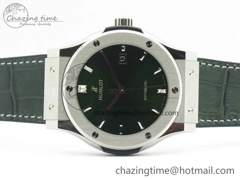 Fusion 42mm Titanium JJF 1:1 Best Edition Green Dial On Gummy Strap A2892 V BestValue 6905